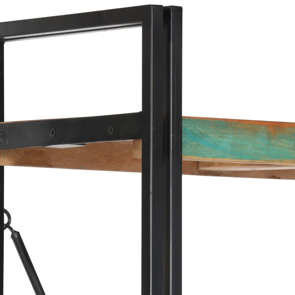 Boekenkast Met 5 Schappen 140X30X180 Cm Massief Gerecycled Hout 140 x 30 x 180 cm Bruin