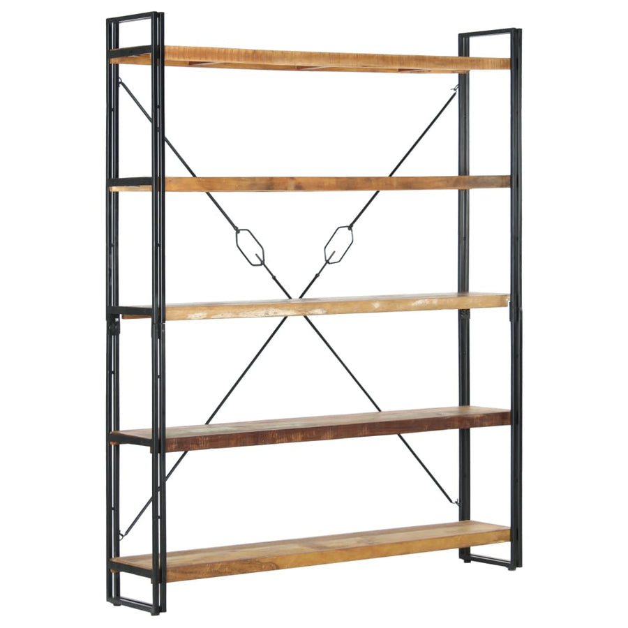 Boekenkast Met 5 Schappen 140X30X180 Cm Massief Gerecycled Hout 140 x 30 x 180 cm Bruin