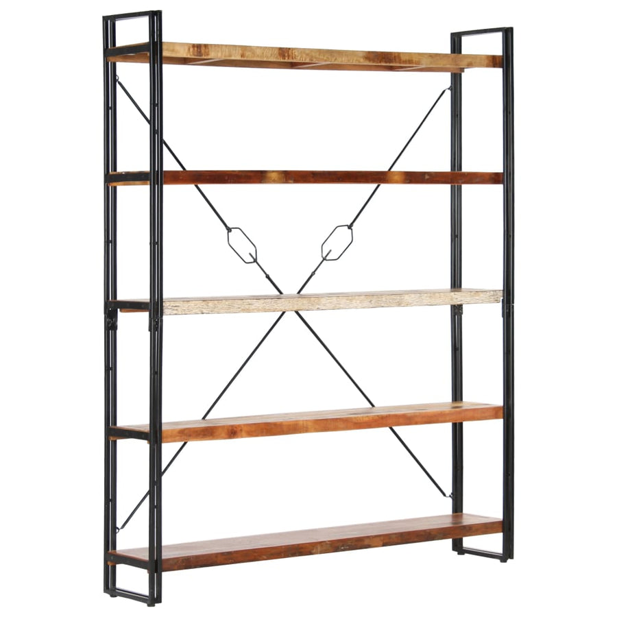 Boekenkast Met 5 Schappen 140X30X180 Cm Massief Gerecycled Hout 140 x 30 x 180 cm Bruin