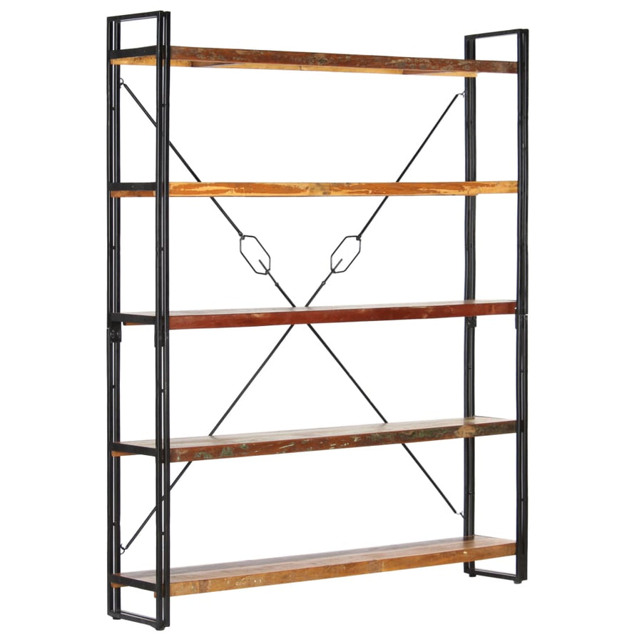 Boekenkast Met 5 Schappen 140X30X180 Cm Massief Gerecycled Hout 140 x 30 x 180 cm Bruin