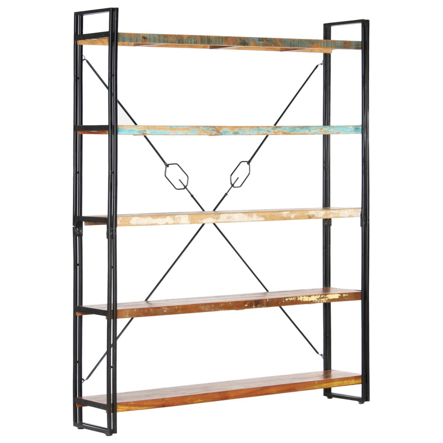 Boekenkast Met 5 Schappen 140X30X180 Cm Massief Gerecycled Hout 140 x 30 x 180 cm Bruin