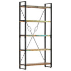 Boekenkast 90x30x180 cm massief gerecycled hout