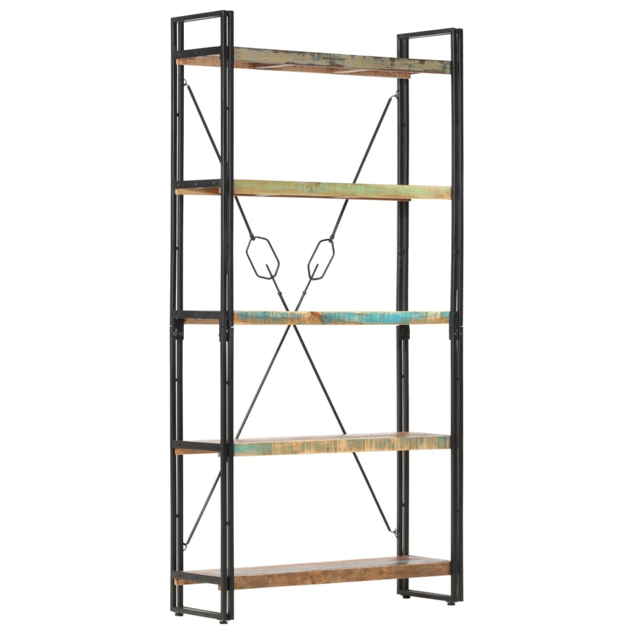 Boekenkast Met 5 Schappen Bruin 90 x 30 x 180 cm massief gerecycled hout