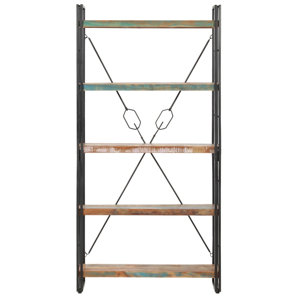Boekenkast Met 5 Schappen Bruin 90 x 30 x 180 cm massief gerecycled hout