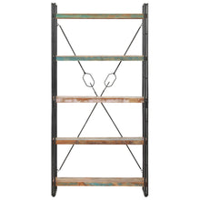 Boekenkast Met 5 Schappen Bruin 90 x 30 x 180 cm massief gerecycled hout