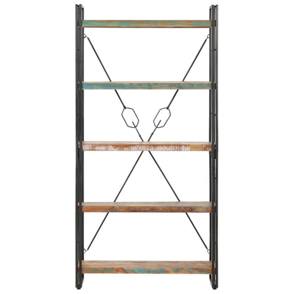 Boekenkast Met 5 Schappen Bruin 90 x 30 x 180 cm massief gerecycled hout