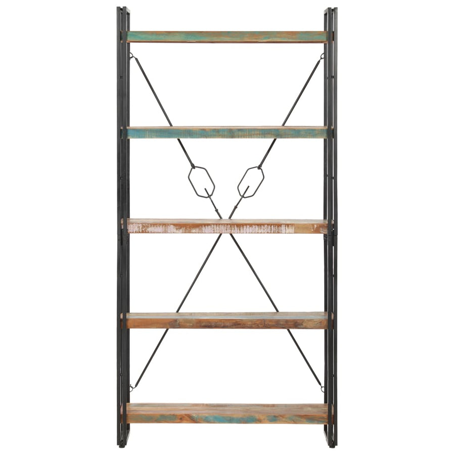 Boekenkast Met 5 Schappen Bruin 90 x 30 x 180 cm massief gerecycled hout