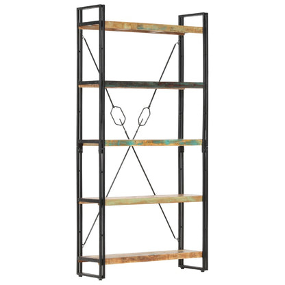 Boekenkast Met 5 Schappen Bruin 90 x 30 x 180 cm massief gerecycled hout