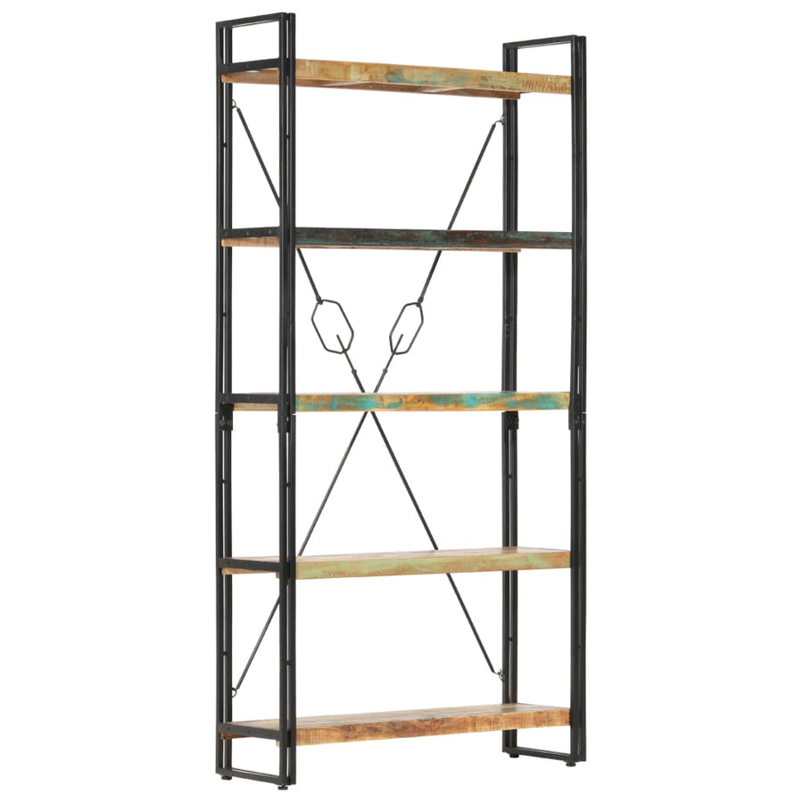 Boekenkast Met 5 Schappen Bruin 90 x 30 x 180 cm massief gerecycled hout