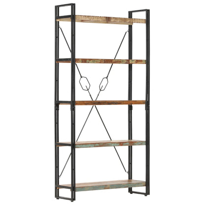 Boekenkast Met 5 Schappen Bruin 90 x 30 x 180 cm massief gerecycled hout