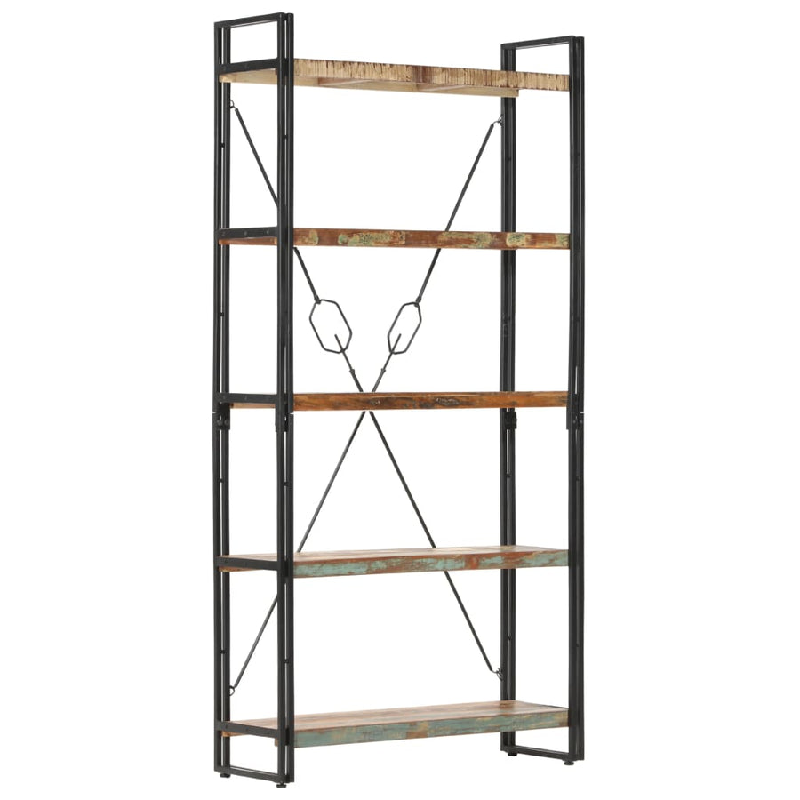 Boekenkast Met 5 Schappen Bruin 90 x 30 x 180 cm massief gerecycled hout