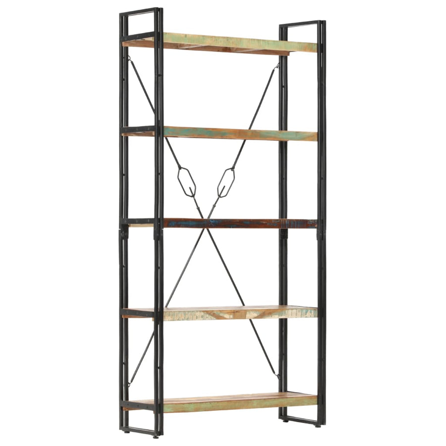 Boekenkast Met 5 Schappen Bruin 90 x 30 x 180 cm massief gerecycled hout