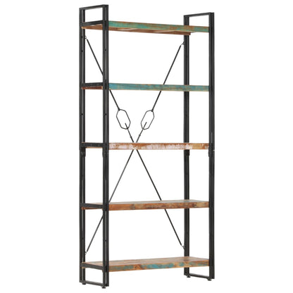 Boekenkast Met 5 Schappen Bruin 90 x 30 x 180 cm massief gerecycled hout