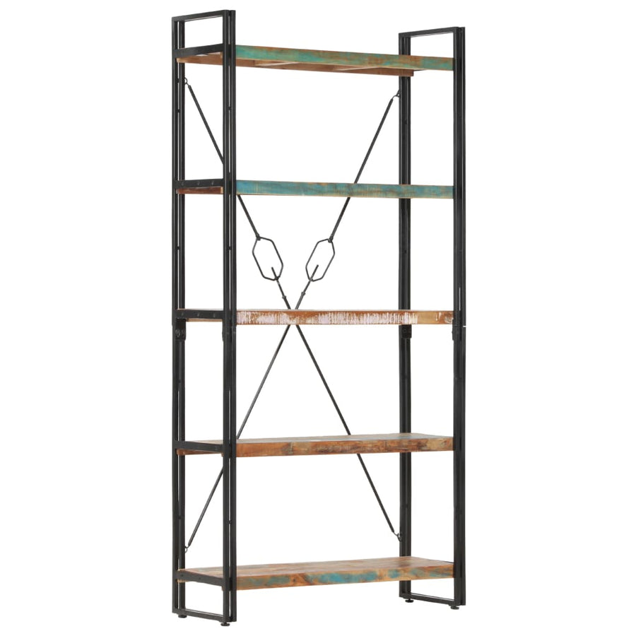 Boekenkast Met 5 Schappen Bruin 90 x 30 x 180 cm massief gerecycled hout