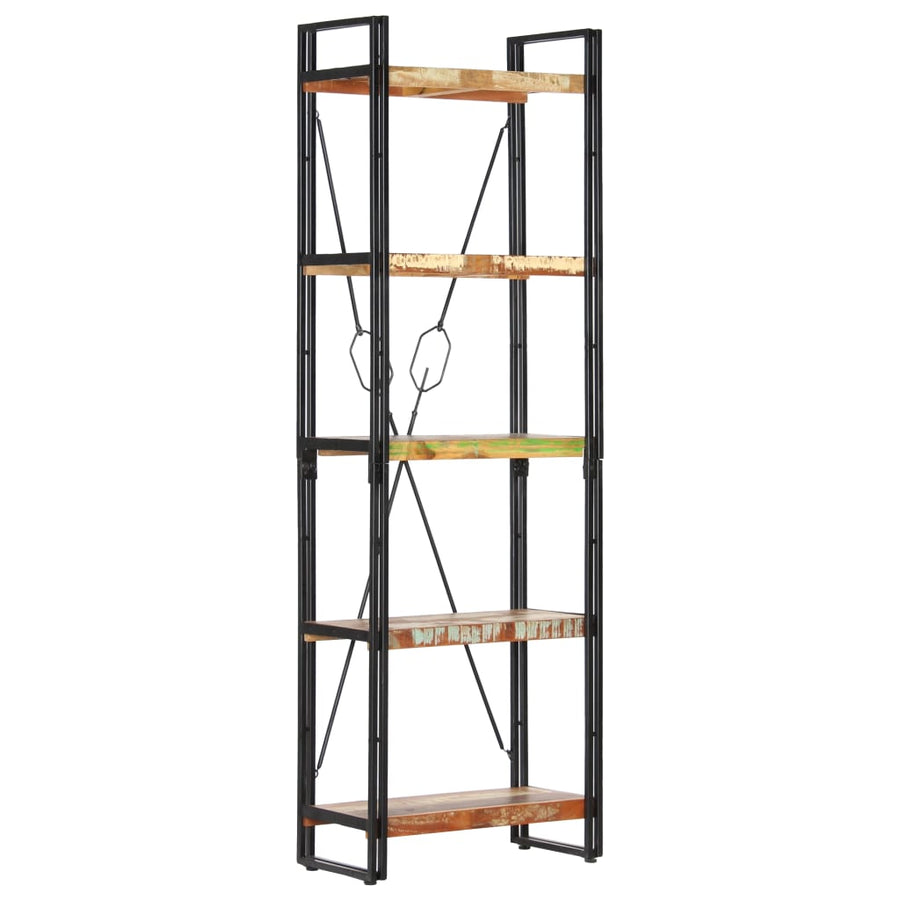 Boekenkast Met 5 Schappen Bruin 60 x 30 x 180 cm massief gerecycled hout