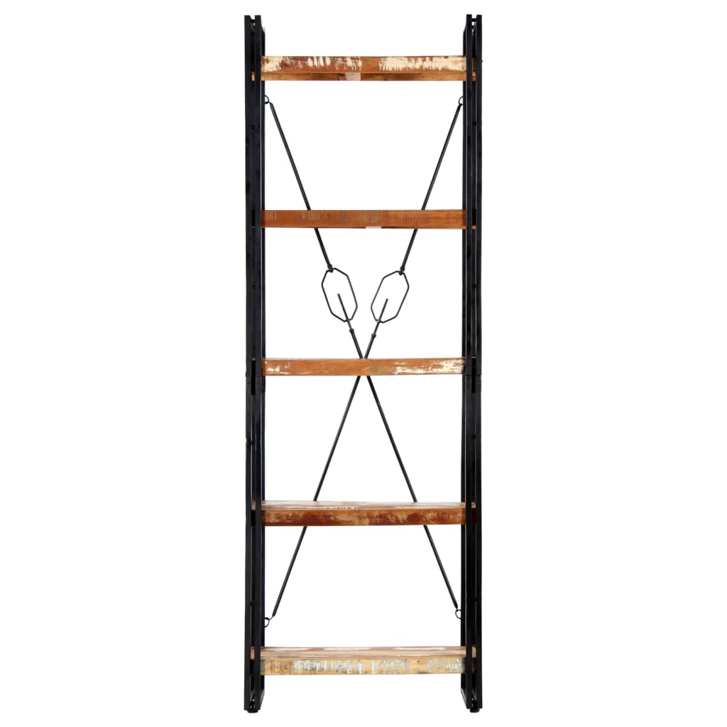 Boekenkast Met 5 Schappen Bruin 60 x 30 x 180 cm massief gerecycled hout