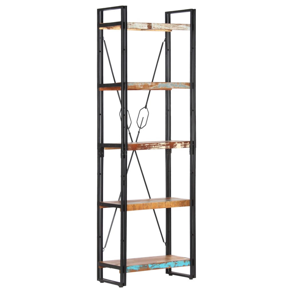Boekenkast Met 5 Schappen Bruin 60 x 30 x 180 cm massief gerecycled hout