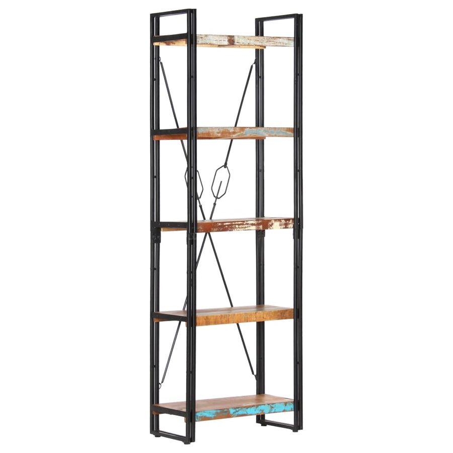 Boekenkast Met 5 Schappen Bruin 60 x 30 x 180 cm massief gerecycled hout