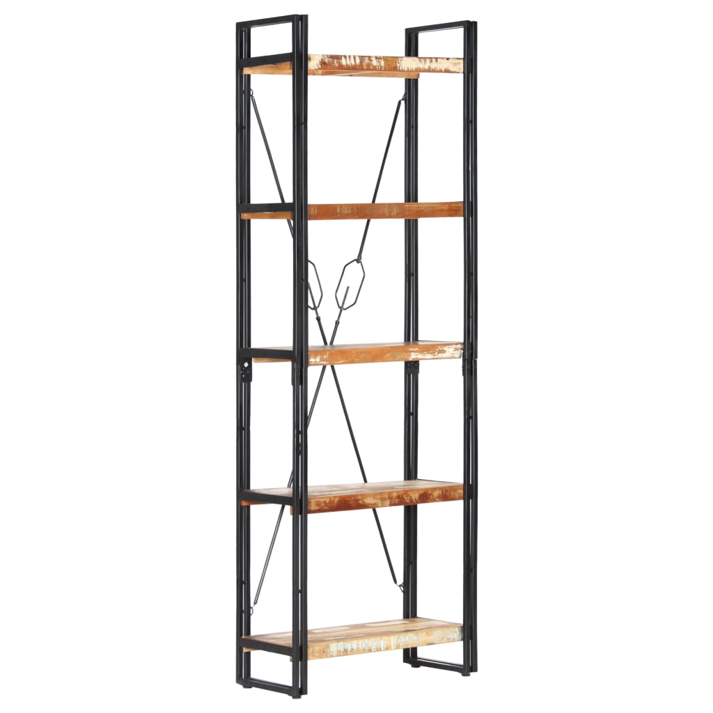 Boekenkast Met 5 Schappen Bruin 60 x 30 x 180 cm massief gerecycled hout
