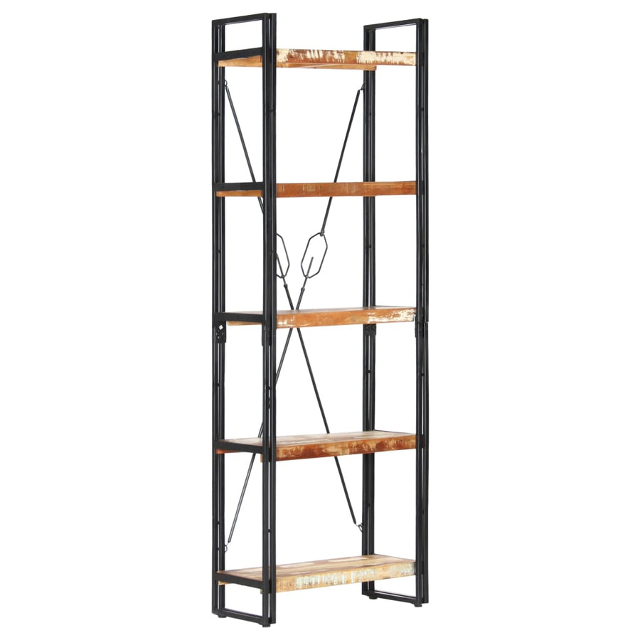 Boekenkast Met 5 Schappen Bruin 60 x 30 x 180 cm massief gerecycled hout