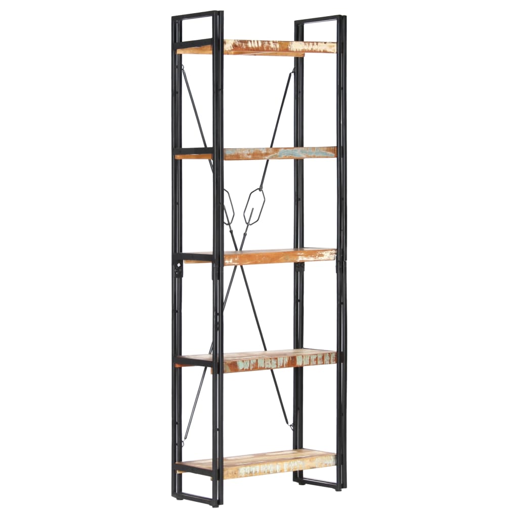 Boekenkast Met 5 Schappen Bruin 60 x 30 x 180 cm massief gerecycled hout