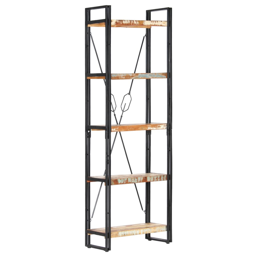 Boekenkast Met 5 Schappen Bruin 60 x 30 x 180 cm massief gerecycled hout