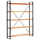 Boekenkast 140x30x180 cm massief acaciahout