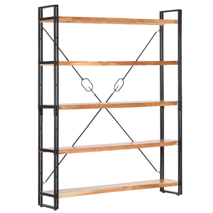 Boekenkast Met 5 Schappen Bruin 140 x 30 x 180 cm Massief acaciahout