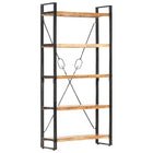 Boekenkast massief acaciahout 90x30x180 cm 5 schappen