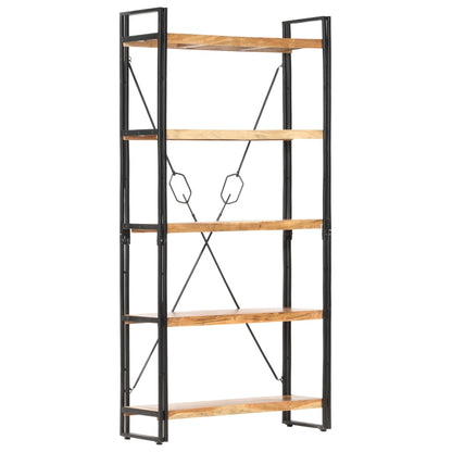 Boekenkast Met 5 Schappen Bruin 90 x 30 x 180 cm Massief acaciahout