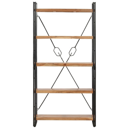 Boekenkast Met 5 Schappen Bruin 90 x 30 x 180 cm Massief acaciahout
