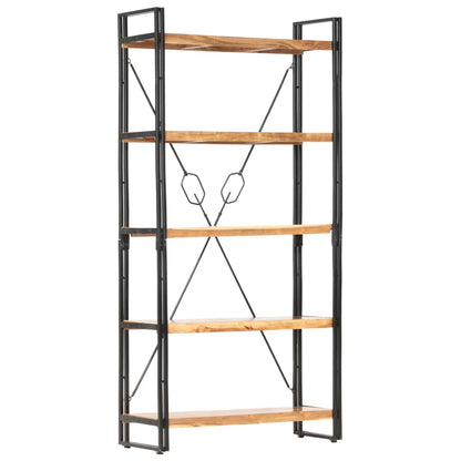 Boekenkast Met 5 Schappen Bruin 90 x 30 x 180 cm Massief acaciahout