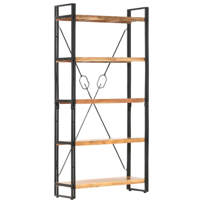Boekenkast Met 5 Schappen Bruin 90 x 30 x 180 cm Massief acaciahout