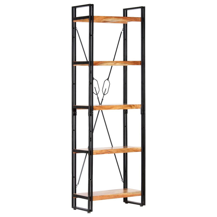 Boekenkast Met 5 Schappen Bruin 60 x 30 x 180 cm Massief acaciahout