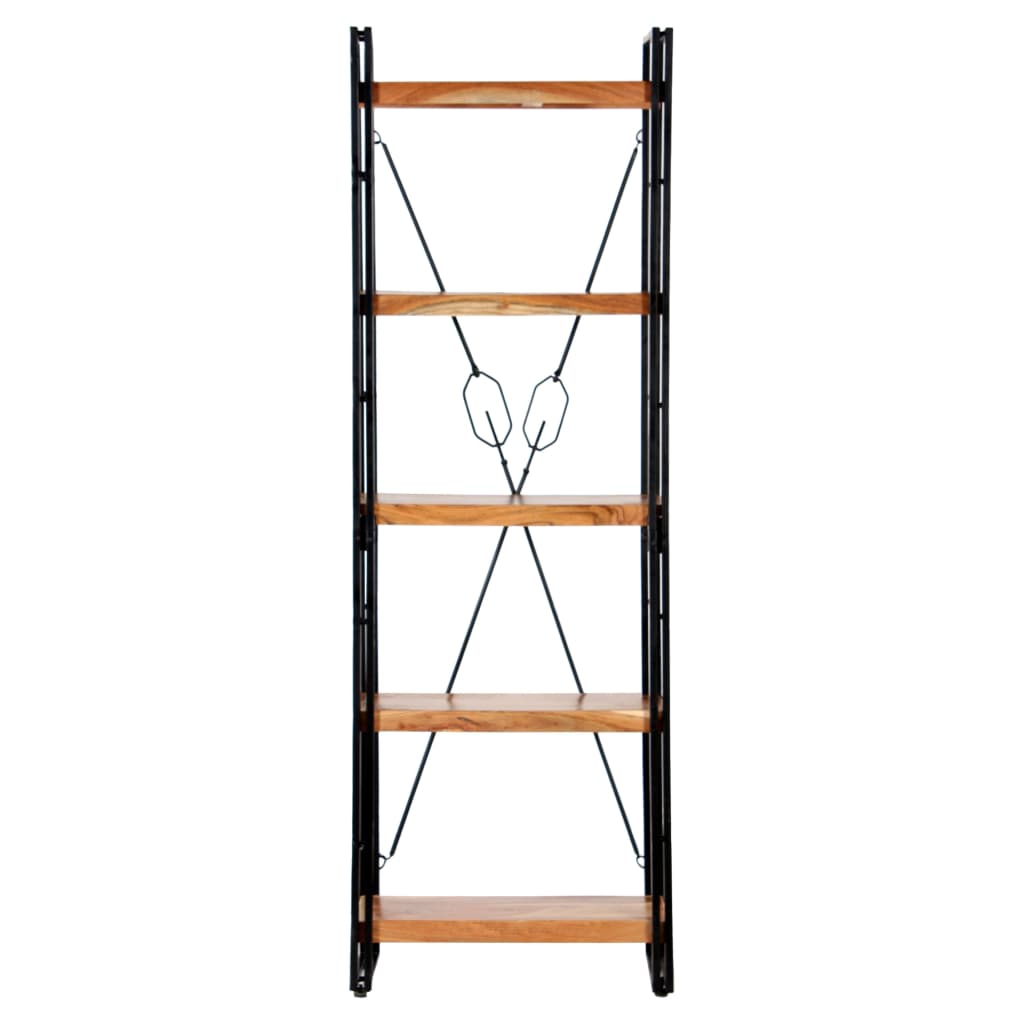 Boekenkast Met 5 Schappen Bruin 60 x 30 x 180 cm Massief acaciahout