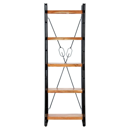 Boekenkast Met 5 Schappen Bruin 60 x 30 x 180 cm Massief acaciahout