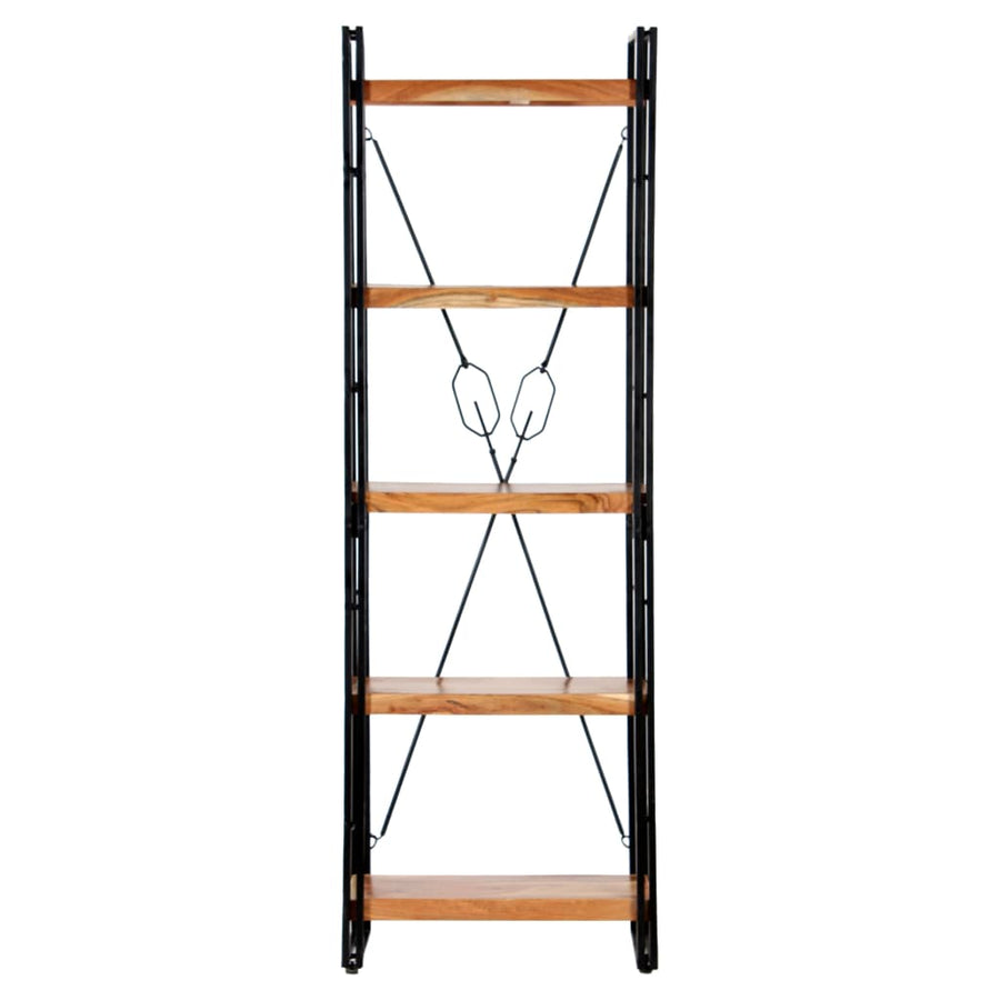Boekenkast Met 5 Schappen Bruin 60 x 30 x 180 cm Massief acaciahout