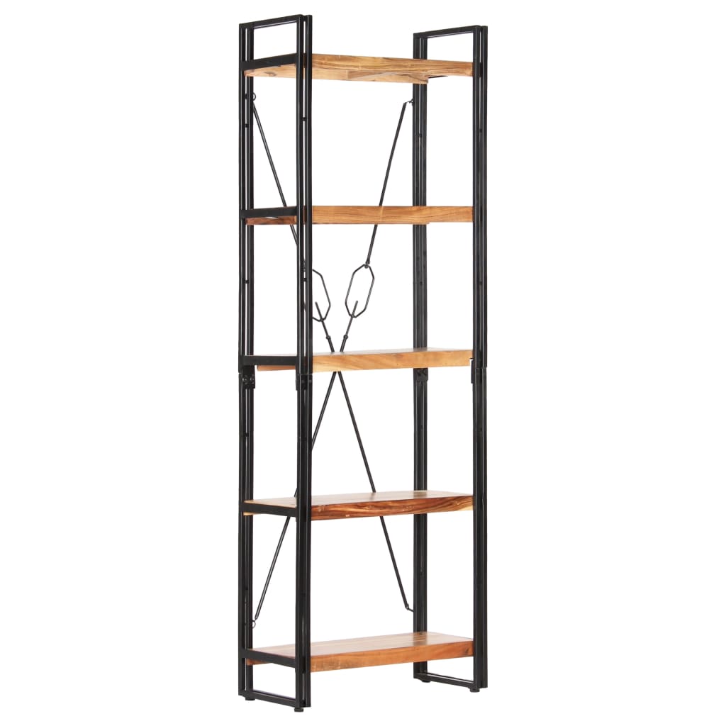 Boekenkast Met 5 Schappen Bruin 60 x 30 x 180 cm Massief acaciahout