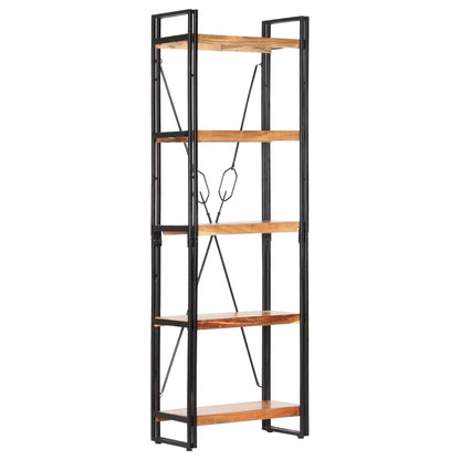 Boekenkast Met 5 Schappen Bruin 60 x 30 x 180 cm Massief acaciahout