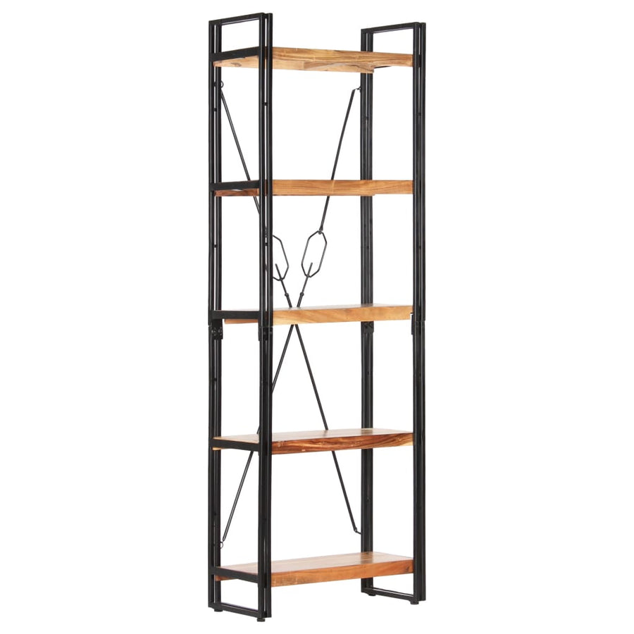Boekenkast Met 5 Schappen Bruin 60 x 30 x 180 cm Massief acaciahout