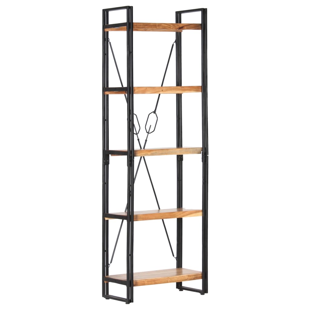 Boekenkast Met 5 Schappen Bruin 60 x 30 x 180 cm Massief acaciahout