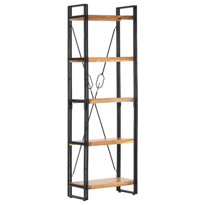 Boekenkast Met 5 Schappen Bruin 60 x 30 x 180 cm Massief acaciahout