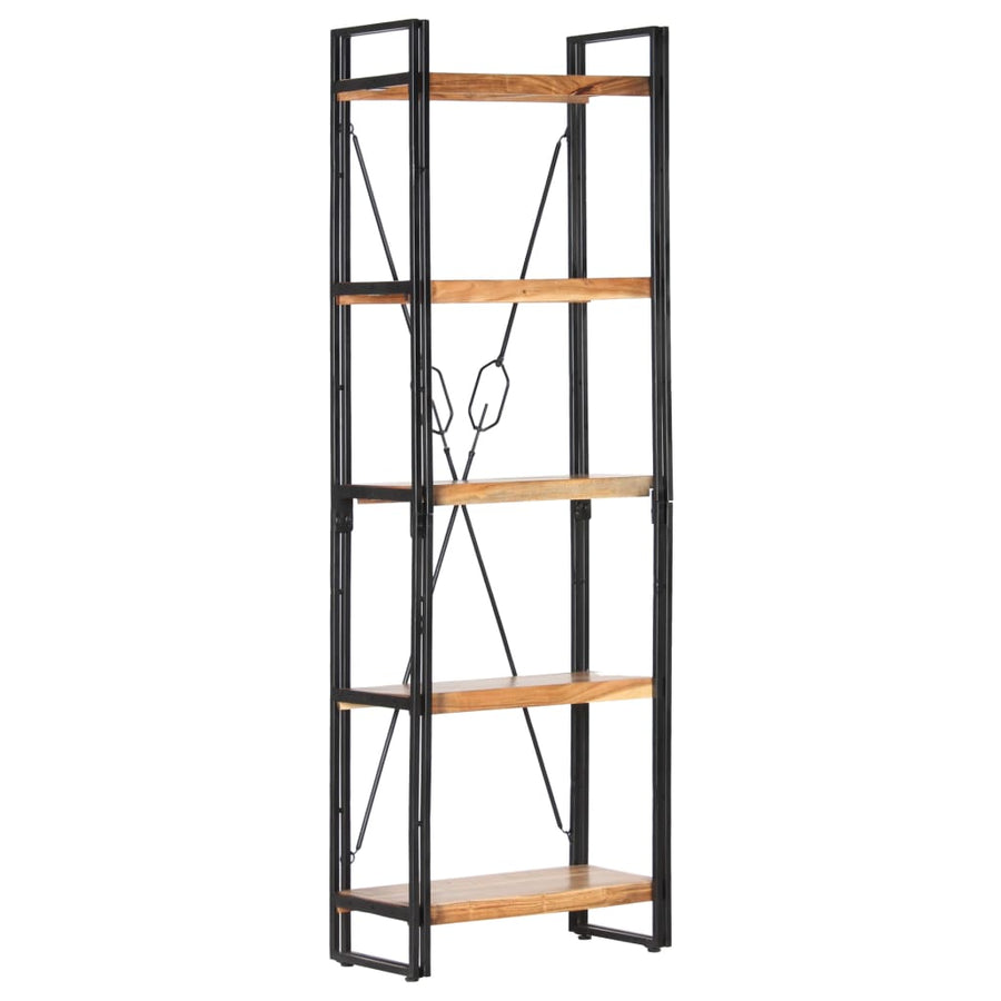 Boekenkast Met 5 Schappen Bruin 60 x 30 x 180 cm Massief acaciahout