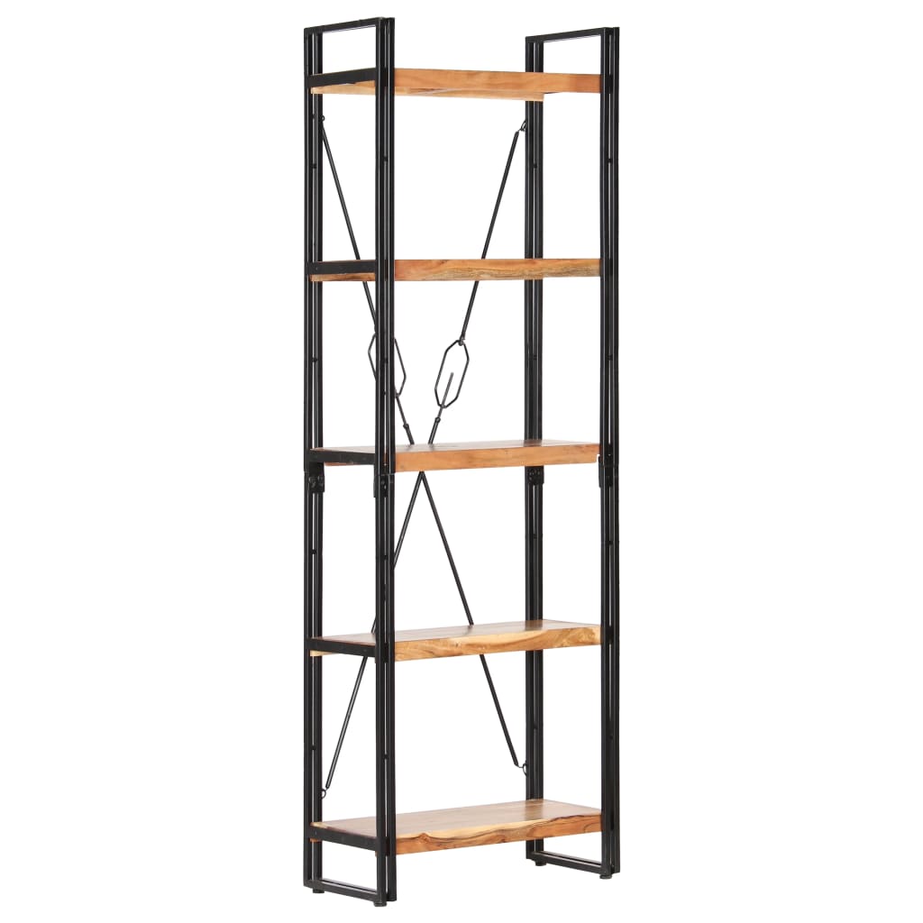 Boekenkast Met 5 Schappen Bruin 60 x 30 x 180 cm Massief acaciahout