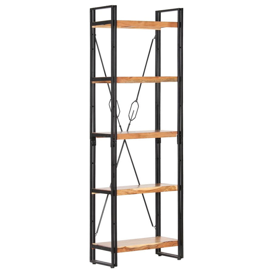 Boekenkast Met 5 Schappen Bruin 60 x 30 x 180 cm Massief acaciahout