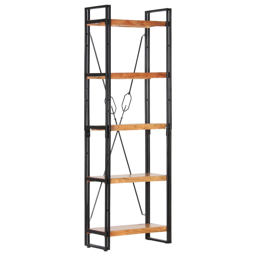 Boekenkast Met 5 Schappen Bruin 60 x 30 x 180 cm Massief acaciahout