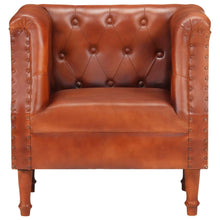 Fauteuil Echt Leer Bruin