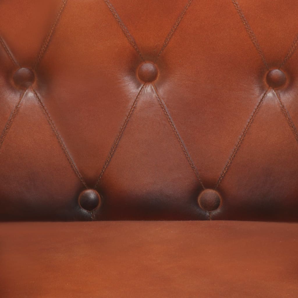Fauteuil Echt Leer Bruin