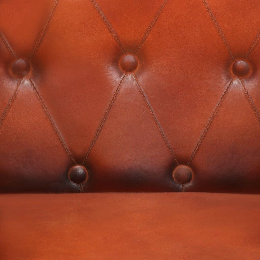 Fauteuil Echt Leer Bruin