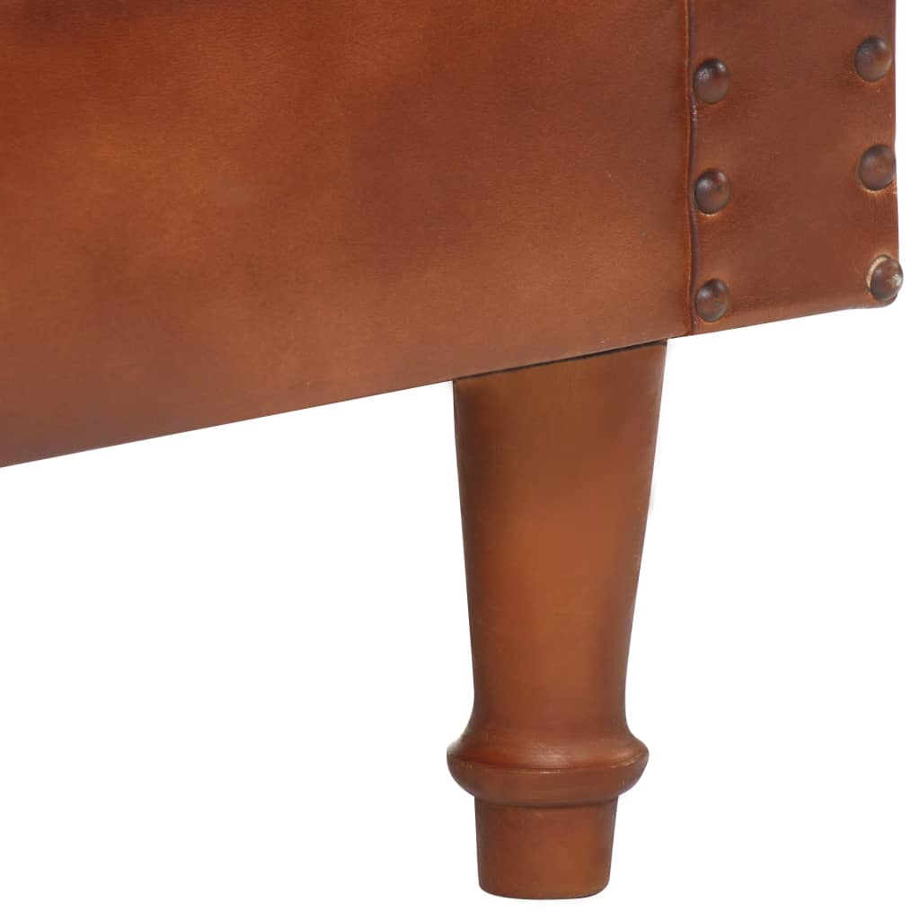 Fauteuil Echt Leer Bruin